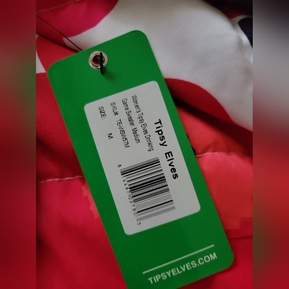 WOMEN'S DRINKING GAME UGLY CHRISTMAS Sweater medium nwt - Picture 7 of 7